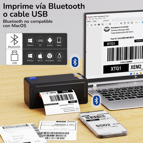 Impresora de Etiquetas Zendio Z-474 Bluetooth