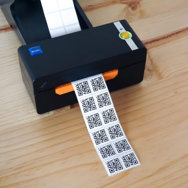 Etiquetas Térmicas Autoadhesivas 1 x 1 imprimiendo codigo qr zendio